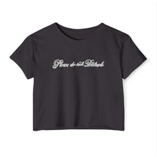 Load image into Gallery viewer, (White) “Please Do Not Disturb” Crop Top