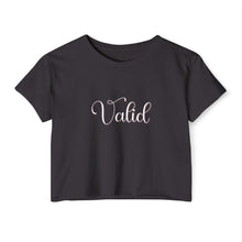 Load image into Gallery viewer, (White) “Valid” Crop Top