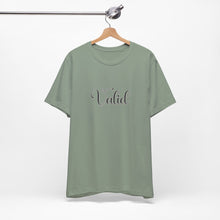 Load image into Gallery viewer, (Black) “Valid” Jersey Tee