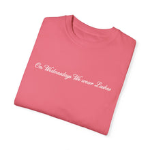 Load image into Gallery viewer, (Pink) “On Wednesdays We wear Lashes” Comfort T-shirt