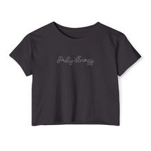 Load image into Gallery viewer, (Black) “Pretty Energy” Crop Top
