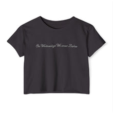 Load image into Gallery viewer, “On Wednesdays We wear Lashes” Crop Top