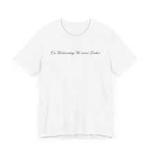 Load image into Gallery viewer, “On Wednesdays We wear Lashes” Jersey Tee