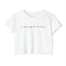 Load image into Gallery viewer, “On Wednesdays We wear Lashes” Crop Top