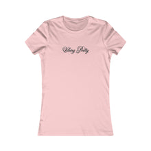Load image into Gallery viewer, (Black) “Vibing Pretty” Feminine Tee