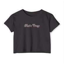 Load image into Gallery viewer, (Black) “That’s Crazy” Crop Top