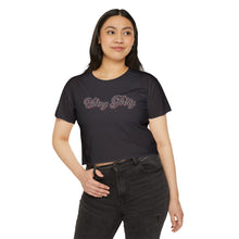 Load image into Gallery viewer, (Black) “Vibing Pretty” Crop Top