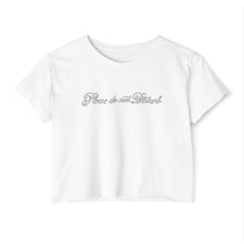 Load image into Gallery viewer, (White) “Please Do Not Disturb” Crop Top
