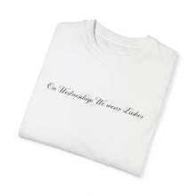 Load image into Gallery viewer, “On Wednesdays We wear Lashes” Comfort T-shirt