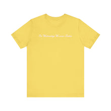 Load image into Gallery viewer, (Pink) “On Wednesdays We wear Lashes” Jersey Tee