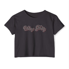 Load image into Gallery viewer, (Black) “Vibing Pretty” Crop Top