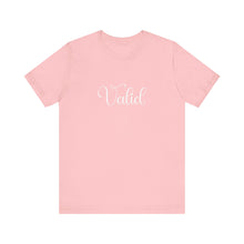 Load image into Gallery viewer, (White) “Valid” Jersey Tee