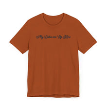 Load image into Gallery viewer, “My Lashes are Up Here” Jersey Tee