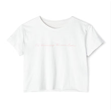 Load image into Gallery viewer, (Pink) “On Wednesdays We wear Lashes” Crop Top