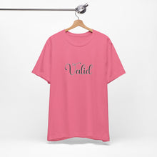 Load image into Gallery viewer, (Black) “Valid” Jersey Tee