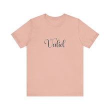 Load image into Gallery viewer, (Black) “Valid” Jersey Tee