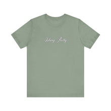 Load image into Gallery viewer, (White) “Vibing Pretty” Jersey Tee