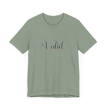Load image into Gallery viewer, (Black) “Valid” Jersey Tee
