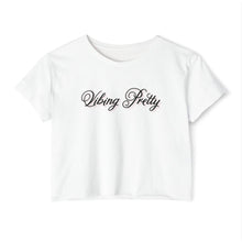 Load image into Gallery viewer, (Black) “Vibing Pretty” Crop Top