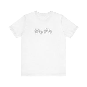 (White) “Vibing Pretty” Jersey Tee