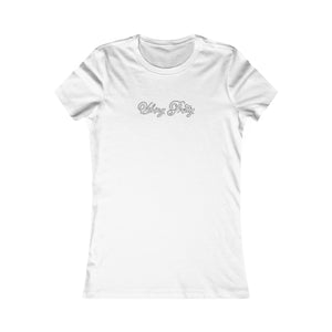 (White) “Vibing Pretty” Feminine Tee