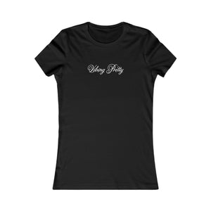 (White) “Vibing Pretty” Feminine Tee