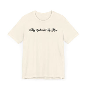 “My Lashes are Up Here” Jersey Tee