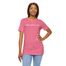 Load image into Gallery viewer, (Pink) “On Wednesdays We wear Lashes” Jersey Tee
