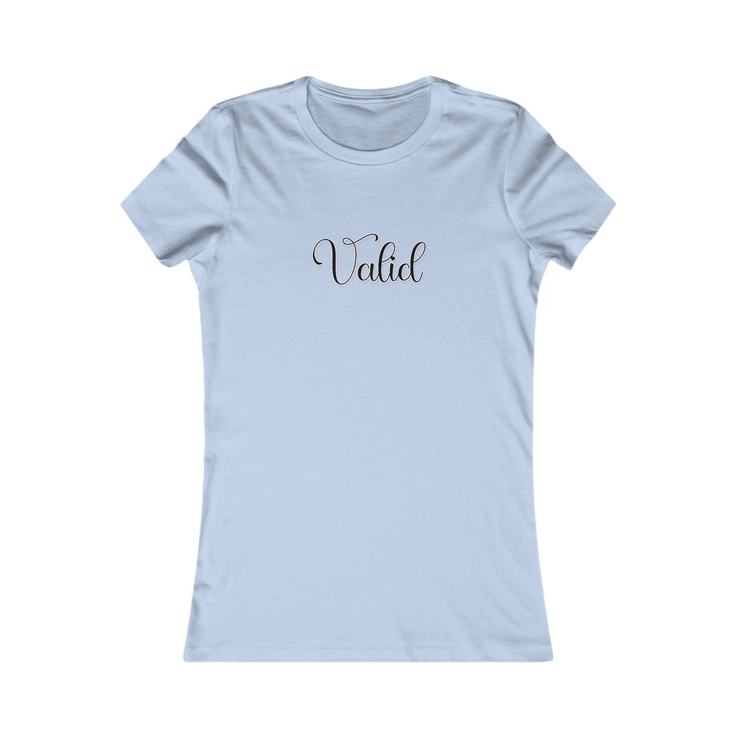 (Black) “Valid” Feminine Tee