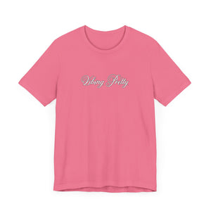 (White) “Vibing Pretty” Jersey Tee