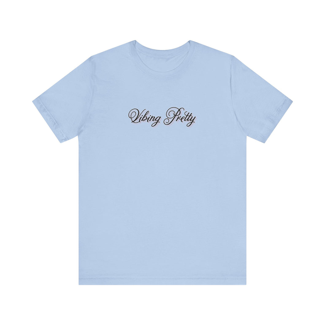 (Black) “Vibing Pretty” Jersey Tee