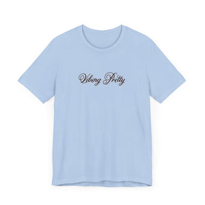 (Black) “Vibing Pretty” Jersey Tee