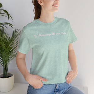 (Pink) “On Wednesdays We wear Lashes” Jersey Tee