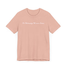 Load image into Gallery viewer, (Pink) “On Wednesdays We wear Lashes” Jersey Tee
