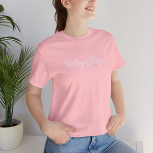 (Pink) “Vibing Pretty” Jersey Tee