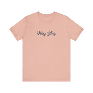 (Black) “Vibing Pretty” Jersey Tee