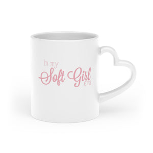 “In my Soft Girl era” Heart-Shaped Mug