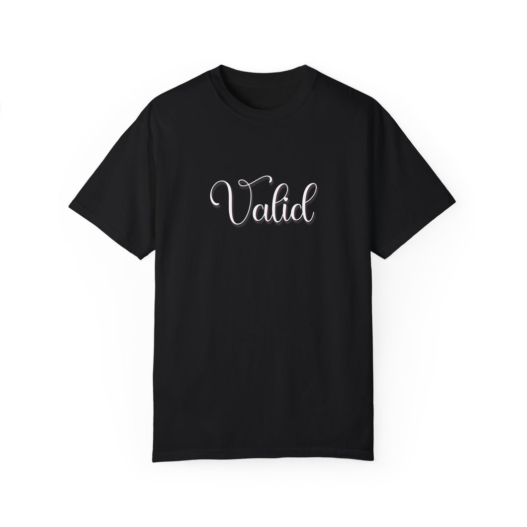 (White) “Valid” Comfort T-shirt