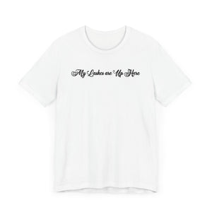 “My Lashes are Up Here” Jersey Tee