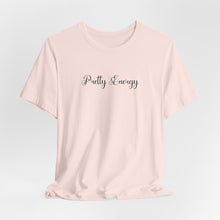 Load image into Gallery viewer, (Black) “Pretty Energy” Jersey Tee
