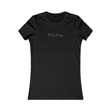 Load image into Gallery viewer, (Black) “Pretty Energy” Feminine Tee
