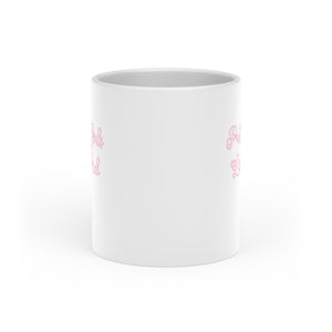 “Pretty Girls like Pink” Heart-Shaped Mug