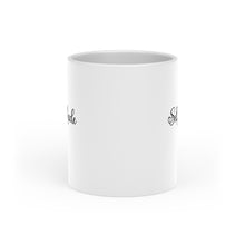 Load image into Gallery viewer, &quot;Self made&quot; (black) Heart-Shaped Mug
