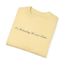 Load image into Gallery viewer, “On Wednesdays We wear Lashes” Comfort T-shirt
