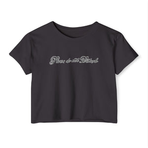 (Black) “Please Do Not Disturb” Crop Top