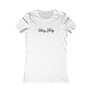 (Black) “Vibing Pretty” Feminine Tee