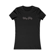 Load image into Gallery viewer, (Black) “Vibing Pretty” Feminine Tee
