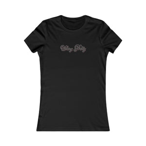 (Black) “Vibing Pretty” Feminine Tee