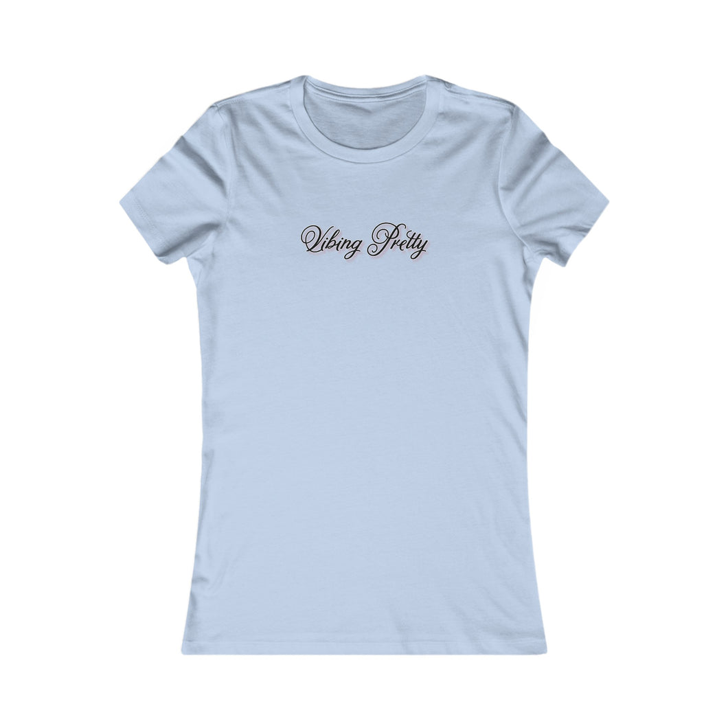 (Black) “Vibing Pretty” Feminine Tee