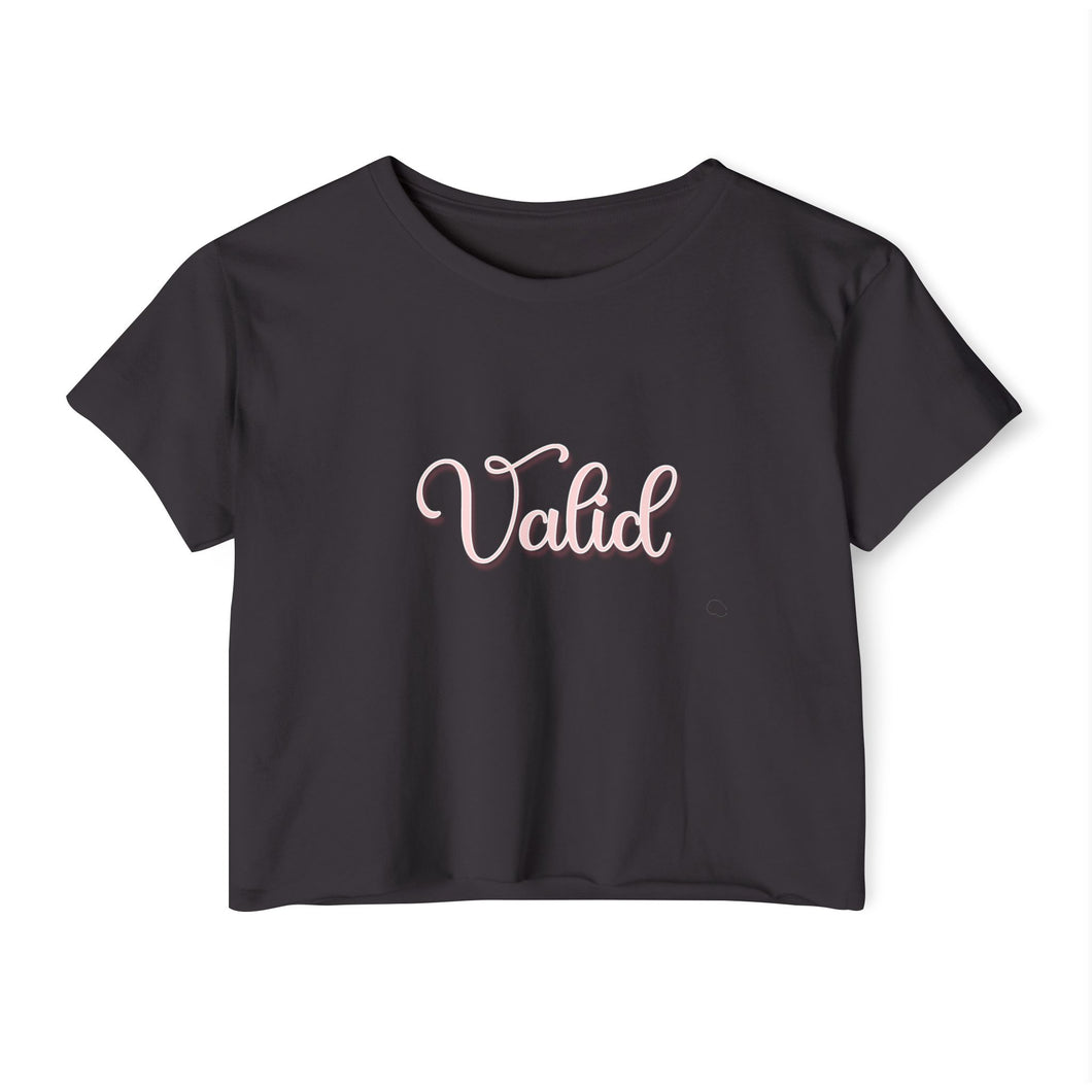 (Pink) “Valid” Crop Top